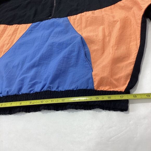 Shell Shock Brand Vintage Nylon Jacket Pullover Wing Arms Neon Orange - Picture 12 of 13